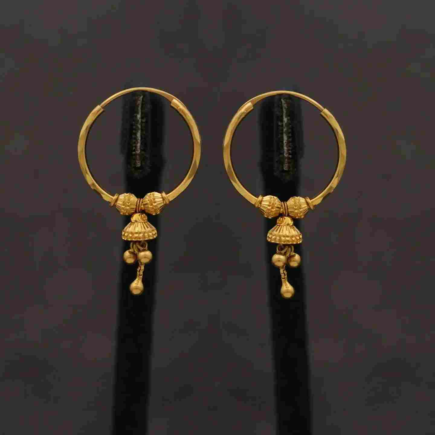 exclusive gold big Bali earrings designs with weight // gold chandbali  earrings collections - YouTube