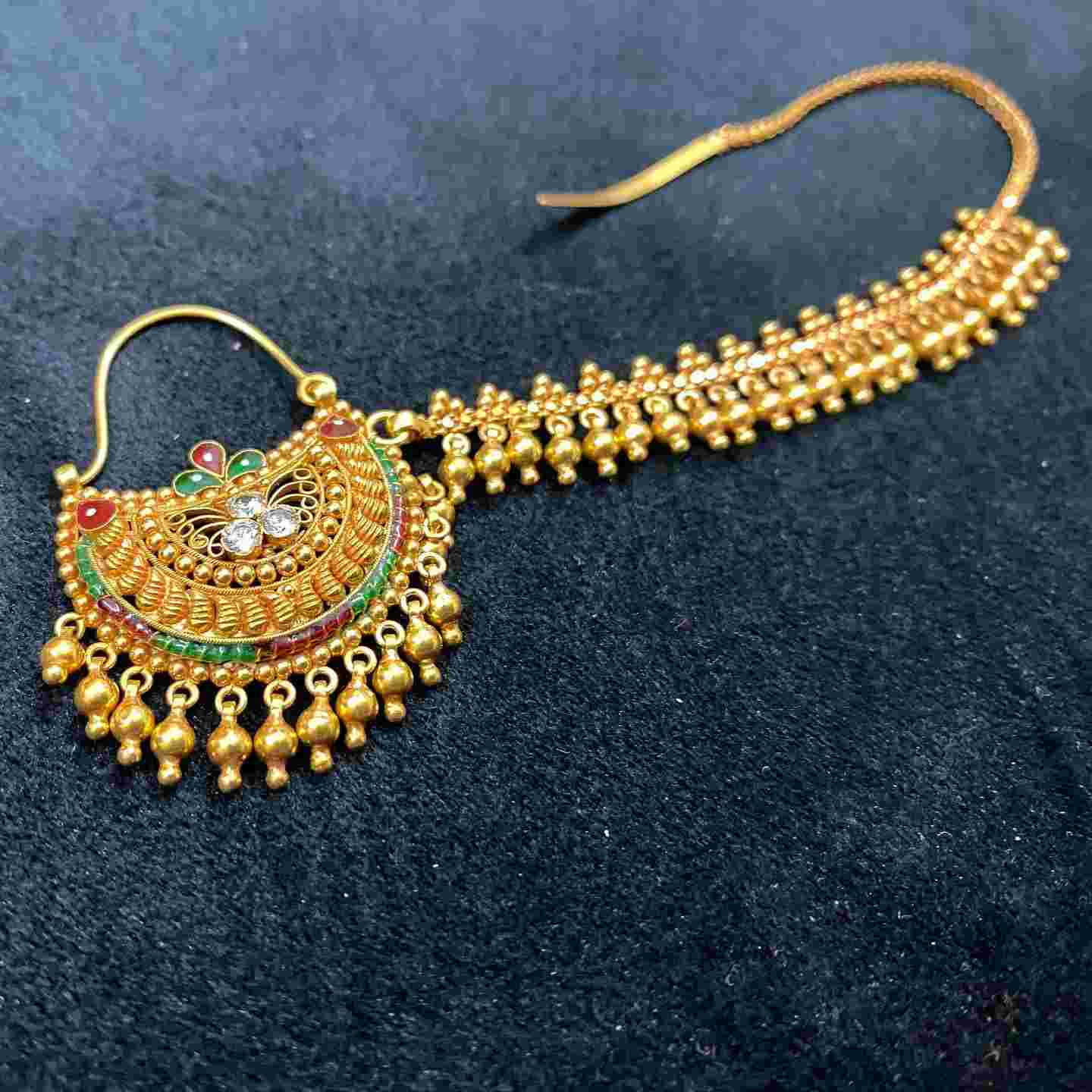 Bridal Nath - Dulhan Nath Designs in Gold