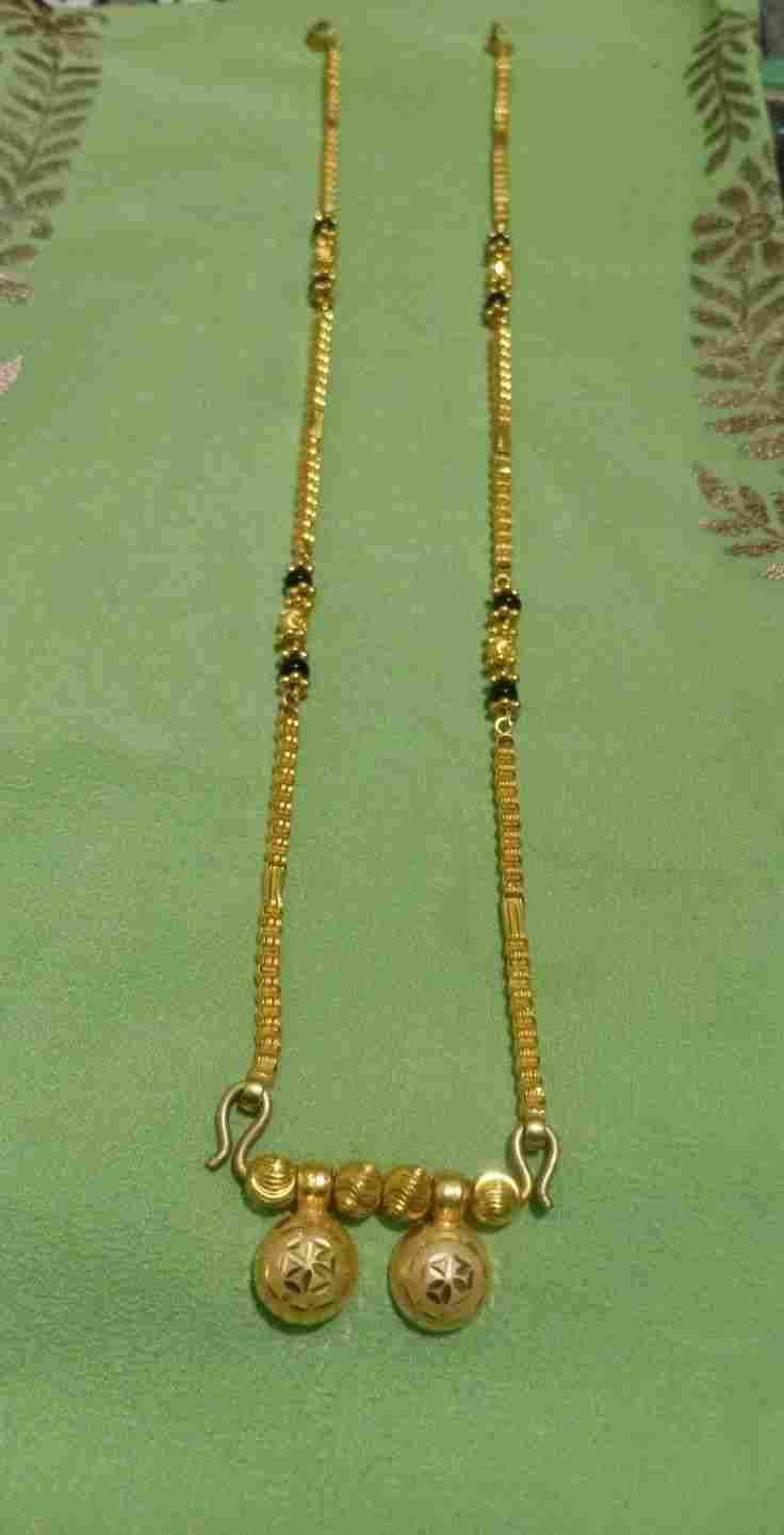Wedding Gold Thali Chain Designs